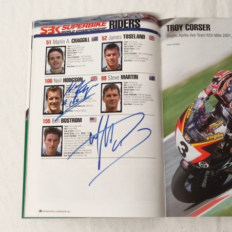 SBK Superbike Misano San Marino Programma ufficiale giugno 2001 con autografi