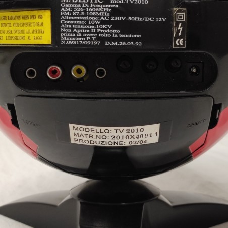 Radio Televisore Pallone rosso nero Majestic TV2010 produzione 02/04