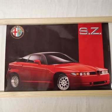 Poster originale Alfa Romeo S.Z. rossa
