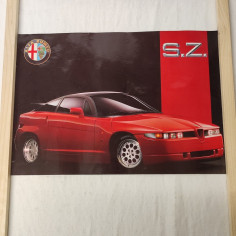 Poster originale Alfa Romeo S.Z. rossa 2