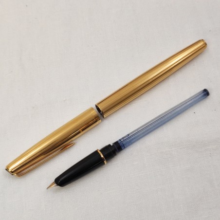 AURORA penna stilografica dorata con astuccio anni 80 usata