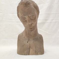 Busto in legno scolpito San Francesco periodo 1700