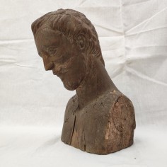 Busto in legno scolpito San Francesco periodo 1700 2