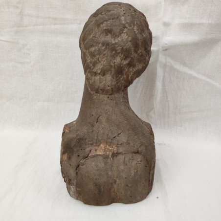 Busto in legno scolpito San Francesco periodo 1700