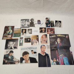 Autografi cantanti 21 autografi su ritagli di riviste giornali 2