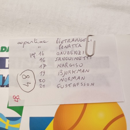 Rivista programma TENNIS FINALE ITALIA SVEZIA 1998 con autografi