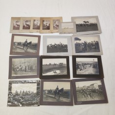 Lotto di 16 foto originali caccia alla volpe e cavalli primi anni del 900 2