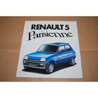 PROSPEKT BROCHURE DEPLIANT RENAULT 5 PARISIENNE 1984 - 3 PAGINE