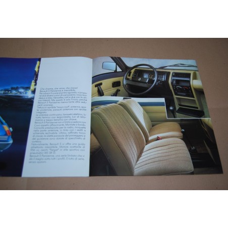 PROSPEKT BROCHURE DEPLIANT RENAULT 5 PARISIENNE 1984 - 3 PAGINE