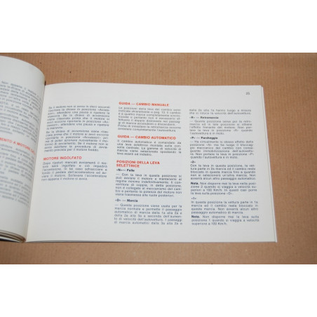 FORD CONSUL MANUALE D'ISTRUZIONI VERSIONE I/72-1 IT