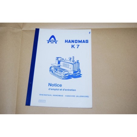 LIVRET D'INSTRUCTIONS ET D'ENTRETIEN HANOMAG K7 1094/61 F