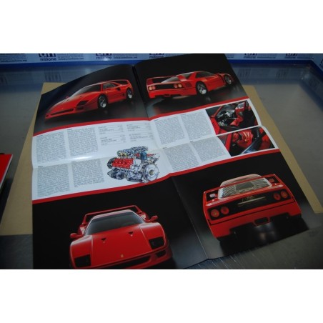 Prospekt brochure depliant Ferrari F40 - pagine ondulate dall'umidità