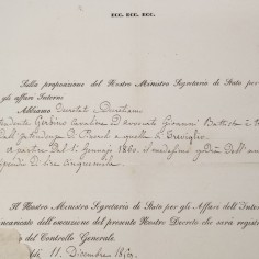 Originale decreto Vittorio Emanuele II re di Sardegna anno 1859 2