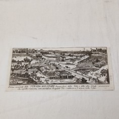 Antico disegno Forma Verosimile di Strada Militare Romana periodo 1700