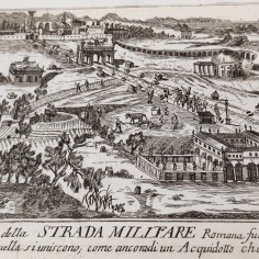 Antico disegno Forma Verosimile di Strada Militare Romana periodo 1700 2
