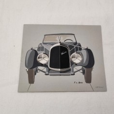 Fabio Luigi RAPI originale disegno a tempera auto VOISIN