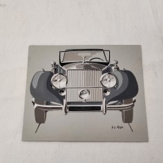 Fabio Luigi RAPI originale disegno a tempera auto ROLLS ROYCE