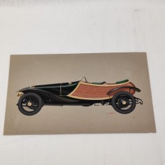 Fabio Luigi RAPI originale disegno a tempera auto PANHARD LEVASSOR 1911 2