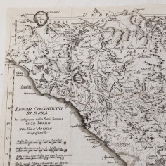 Originale cartina storica Luoghi Criconvicini di Roma periodo tardo 1700 2