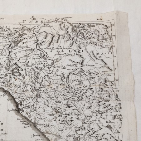 Originale cartina storica Luoghi Criconvicini di Roma periodo tardo 1700