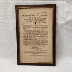 Documento originale stampato Estratto de Registri del direttorio Rep. Cisalpina 2