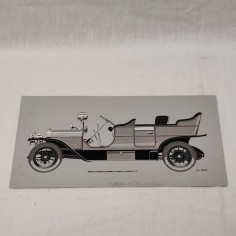 Fabio Luigi RAPI originale disegno a tempera auto FIAT 100 HP Roi des Belges