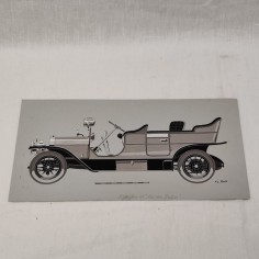 Fabio Luigi RAPI originale disegno a tempera auto FIAT 100 HP Roi des Belges 2