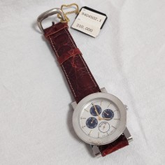 BULOVA orologio polso mov. quarzo cinturino pelle inusato