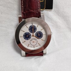 BULOVA orologio polso mov. quarzo cinturino pelle inusato 2