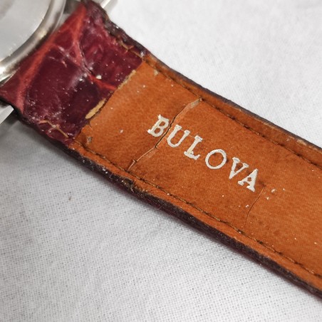 BULOVA orologio polso mov. quarzo cinturino pelle inusato