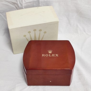 ROLEX scatola porta orologio originale con cuscino e sovra scatola