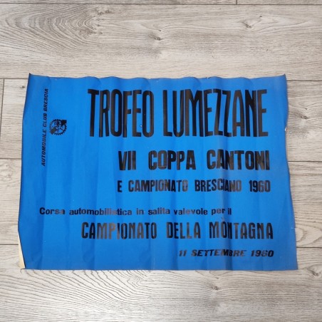 Manifesto Trofeo Lumezzane VII Coppa Cantoni 11 settembre 1960