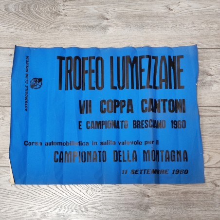 Manifesto Trofeo Lumezzane VII Coppa Cantoni 11 settembre 1960