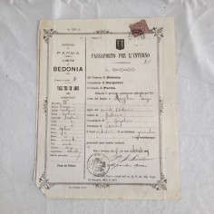 Passaporto per l'Interno Comune di Bedonia 1874 2