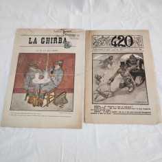 Lotto di alcune pagine di giornali militari italiani anni primi del 900
