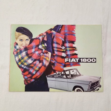 FIAT 1800 brochure 6 pagine testi in inglese