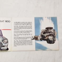 FIAT 1800 brochure 6 pagine testi in inglese 2