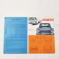 FIAT 1800 brochure volantino foglio singolo italiano 2