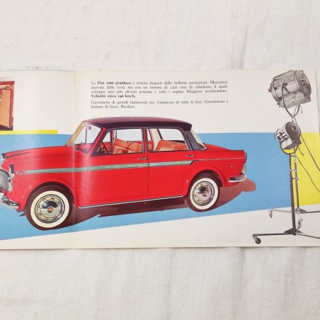 FIAT 1200 Granluce brochure di due pagine in italiano