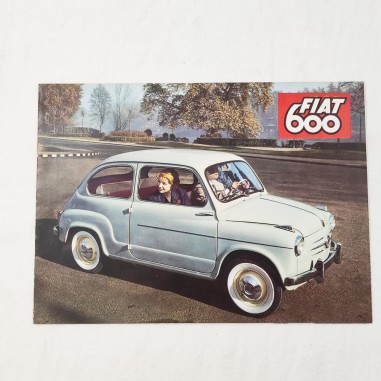 Fiat 600 brochure 3 pagine in italiano ottimo stato