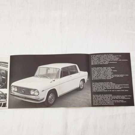 LANCIA FULVIA brochure 2 pagine + risvolti 4 lingue