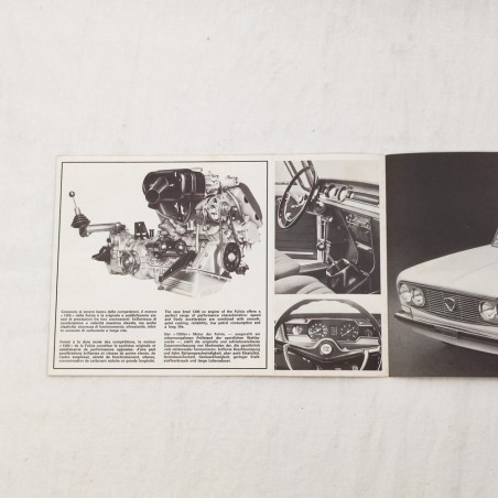 LANCIA FULVIA brochure 2 pagine + risvolti 4 lingue