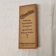 OVERLAND Voitures Automobiles Illustrations et Specification Modele 69  et 71