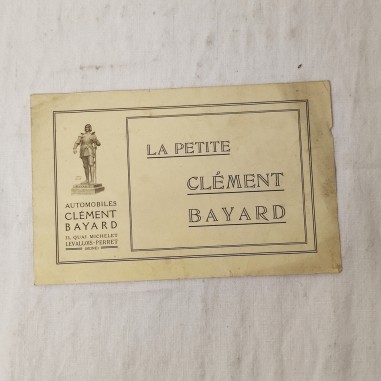 La Petite Clement Bayard libretto 2 pagine presentazione 8 HP