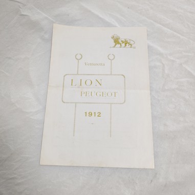 Vetturetta LION PEUGEOT 1912 brochure in italiano
