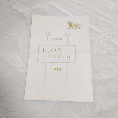 Vetturetta LION PEUGEOT 1912 brochure in italiano