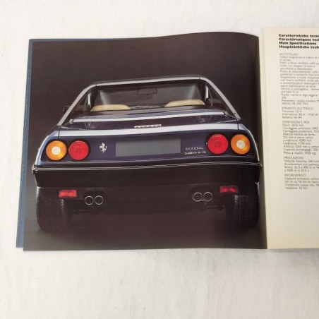 FERRARI Brochure modello Mondial quattrovalvole 1982