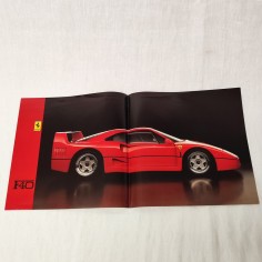 FERRARI modello F40 brochure / poster piegato in 4 anno 1987 2