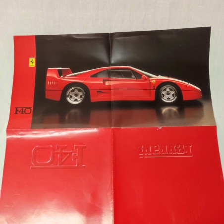 FERRARI modello F40 brochure / poster piegato in 4 anno 1987