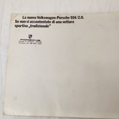 VOLKSWAGEN PORSCHE 914/2.0 brochure ann0 1971 ondulazioni diffuse 2